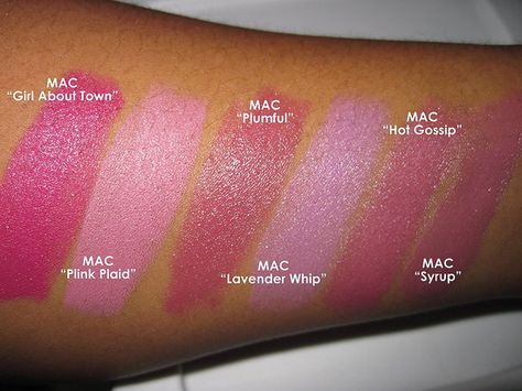 Discount Mac Makeup Cosmetics Wholesale Outlet Sale $1.9 for gift when you repin it. Mac Swatches, Mac Modesty, Plum Lipstick, Face Jewelry, True Summer, Lipstick Pink, Pink Shades, Lipstick Swatches, Leaving Facebook