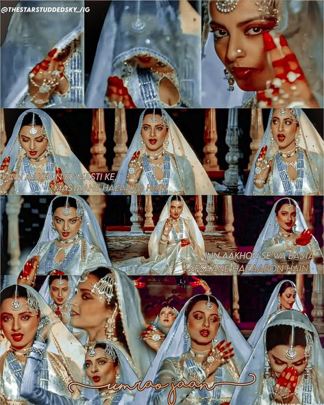 Rekhaji as umrao jaan from 1981 film umrao jaan Umrao Jaan, Indian Aesthetic, History, Film, Quick Saves