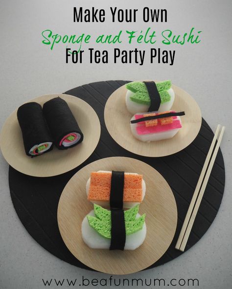 Sushi Dramatic Play, Sushi Craft For Kids, Sushi Craft, Felt Sushi, Sushi Birthday, Sushi For Kids, Shrimp Sushi, Eating Sushi, Make Sushi