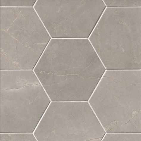 Shop Floor Tiles at Great Prices | The Tile Shop Octagon Tile Floor, Grey Hexagon Tile, Hex Tiles Bathroom, Gray Hexagon Tile, Hexagon Tile Bathroom, Gray Hex, Octagon Tile, Dark Grey Tile, Beautiful Tile Floor