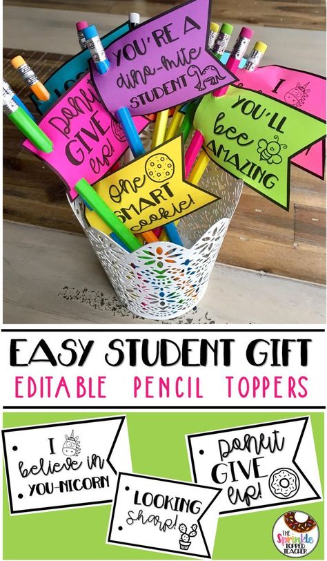 Testing Treats, Student Birthday Gifts, 3rd Grade Activities, Gifts For Students, Welcome To School, Student Birthdays, Student Teacher Gifts, Classroom Birthday, Goodbye Gifts