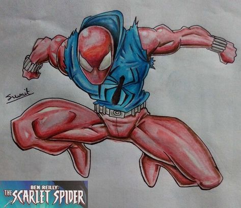 Spider Man Poses Drawing Base, Scarlet Spider Drawing, Superhero Sketches, Spiderman Poses, Spiderman Sketches, Iron Man Fan Art, Marvel Art Drawings, Batman Coloring Pages, Spider Drawing