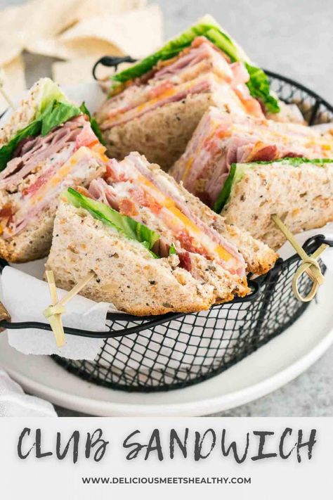 Lunch Sandwich Recipes, Cold Sandwich Recipes, Club Sandwich Recipes, Best Lunch Recipes, Best Sandwich Recipes, Healthy Sandwich Recipes, Easy Sandwich Recipes, Cold Sandwiches, Easy Healthy Lunches