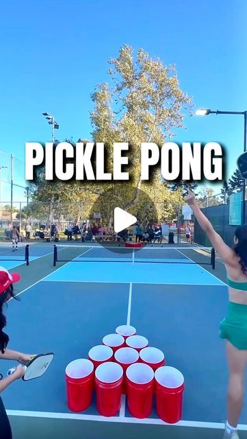 The Kitchen Pickleball on Instagram: "My god this is brilliant. 🥒🍺🏓  💁🏻‍♀️: @emmabrennecke  . . . . #pickleball #beerpong #pingpong #pickleballcourt #pickleballaddiction" Beer Pong Rules, Giant Beer Pong, Osu Game, Life Size Games, Pickleball Courts, Apple Cup, Pong Game, Beer Pong Tables, Pickleball Court