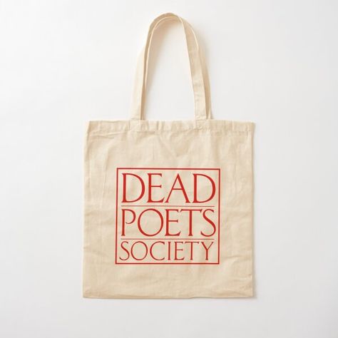 Society 1989, Logo Tote Bag, Book Tote Bag, Fabric Handbags, Dead Poets Society, Diy Tote Bag, Tote Bag Pattern, Cotton Tote Bag, Carry Bag