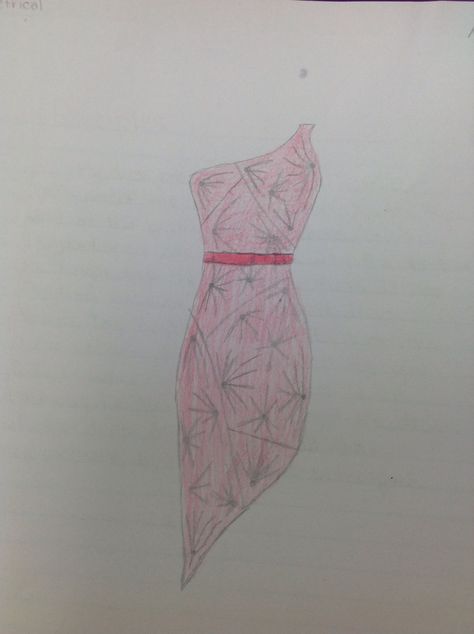 Asymmetrical Drawing, Asymetrical Dress, Dress Asymmetrical, Dress Sketches, Dress Drawing, Asymmetrical Dress, Fashion Sketches, Drawing Inspiration, Drawing Ideas