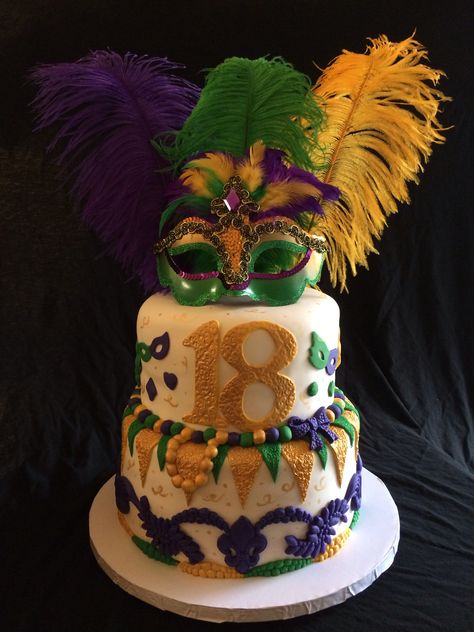 Mardi Gras Cakes, Mardi Gras Cake Ideas, Mardi Gras Themed Cake, Mardi Gras Birthday Cake, Mardi Gras Smash Cake, Mardi Gras Party Cake, Mardi Gras Theme Birthday Cake, Mardi Gras King Cake Recipe, Carnival Themed Cakes