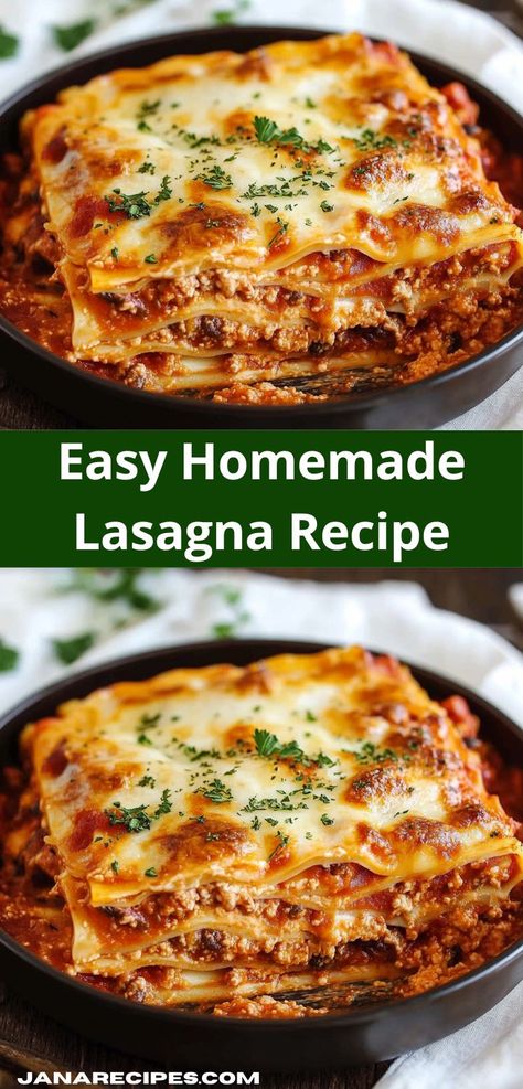 Lasagna Ideas, Sauce For Meatballs, Lasagna With Ricotta Cheese, Good Pasta Recipes, Homemade Lasagna Recipe, Lasagna With Cottage Cheese, Salad Casserole, Easy Homemade Lasagna, Lasagna Dinner