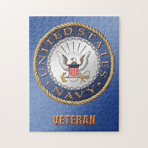 U.S. Navy Veteran Puzzle Navy Gifts, Navy Veteran, Custom Puzzle, Gifts For Veterans, Puzzles Gifts, Military Wife, Military Veterans, Free Planner, Us Navy