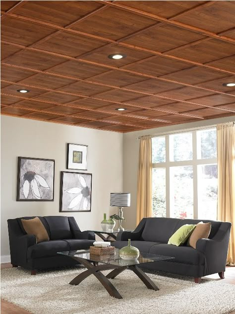 Exposed Basement Ceiling, Basement Ceiling Options, Low Ceiling Basement, Ceiling Options, Acoustic Ceiling Tiles, Ceiling Grid, Ceiling System, Basement Ceiling, Dropped Ceiling