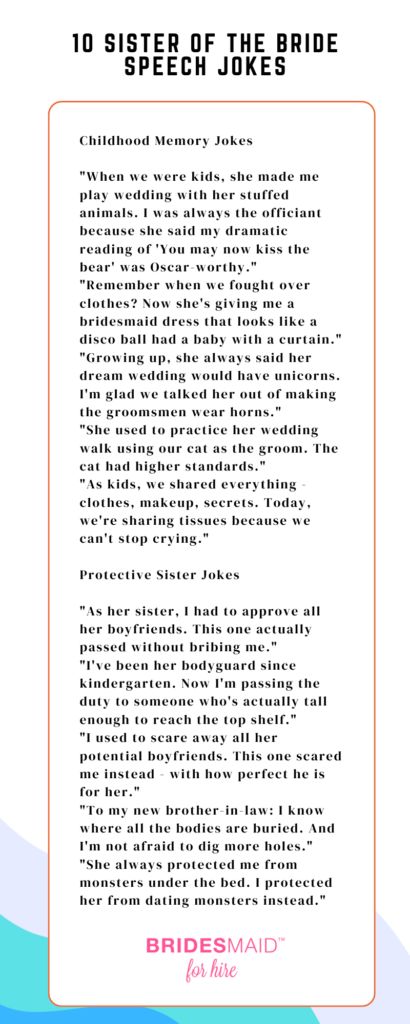 Sister of the Bride Speech Jokes Sister Getting Married Quotes, Sister Of The Bride Speech, Sister Getting Married, Getting Married Quotes, Married Quotes, Wedding Walk, Best Books For Teens, Bride Speech, Sister Of The Bride