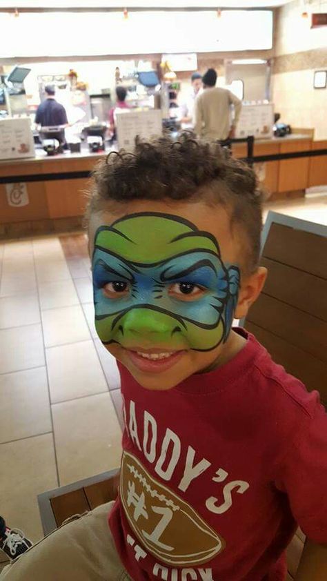 Ninja Turtle Face Painting, Teenage Mutant Ninja Turtles Face Paint, Ninja Turtle Face Paint, Face Painting For Boys, Facepainting Ideas, Boy Face, Halloween 2023, Ninja Turtle, Halloween 2024