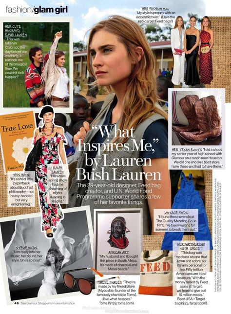 Lauren Bush Lauren Powerful By Lauren Roberts, Lauren Badenhoop, Lauren Pretorius Painting, Lauren Bush Lauren, Lauren Bush, Feed Bags, Collage Inspiration, Presentation Ideas, Glam Girl