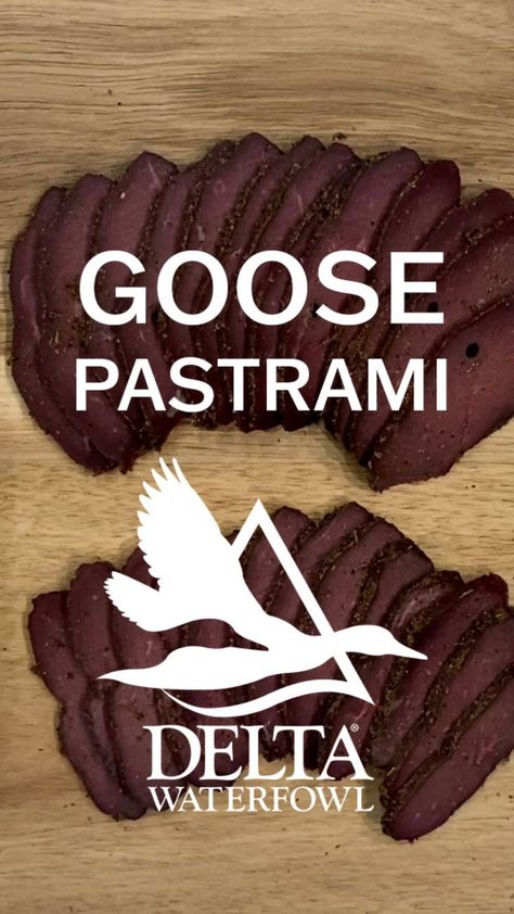 Make your own pastrami from wild game goose. Goose Pastrami, Smoked Goose, Wild Game Dinner, Jerkey Recipes, Pastrami Recipe, Goose Recipes, Venison Burgers, Snow Geese, Game Meat