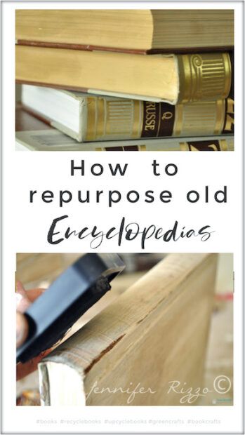 How To Age Books Diy, Repurpose Encyclopedia Ideas, Encyclopedia Repurpose Ideas, Things To Do With Old Books, Book Stacking, Vintage Books Display, Diy Bookbinding, Upcycled Books Crafts, Old Encyclopedias