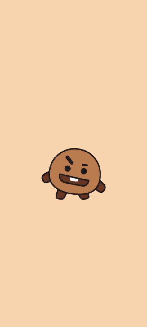 Suga Cartoon Wallpaper, Suga Cartoon Cute, Shooky Bt21 Wallpaper Aesthetic, Bt21 Shooky Wallpaper, Yoongi Cartoon, Suga Cartoon, Shooky Bt21 Wallpaper, Bts Don't Touch My Phone, Shooky Bt21