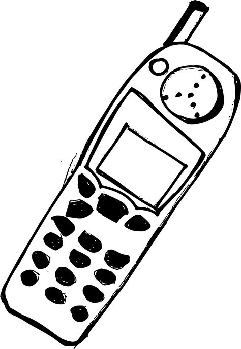 Telephone Drawing, Phone Drawing, Drawing Technology, Old Cell Phones, Phone Logo, Cool Tech Gadgets Electronics, Old Technology, Electronics Mini Projects, Gadgets Technology Awesome