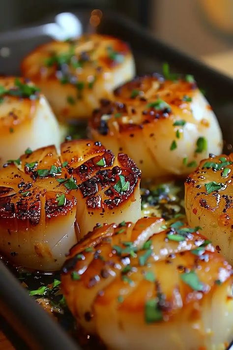 Baked Scallop Recipes, Baked Scallops Recipe, Broiled Scallops Recipe, Scallops Recipe, Baked Scallops, Best Seafood Recipes, Scallop Recipes, Super Market, Creole Recipes