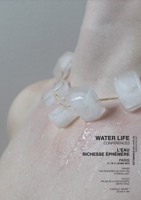 Water Editorial Fashion Photography, Water Editorial, Jewellery Poster, Ice Jewelry, Water Fashion, Art Direction Photography, Poster Project, Ice Art, Water Poster