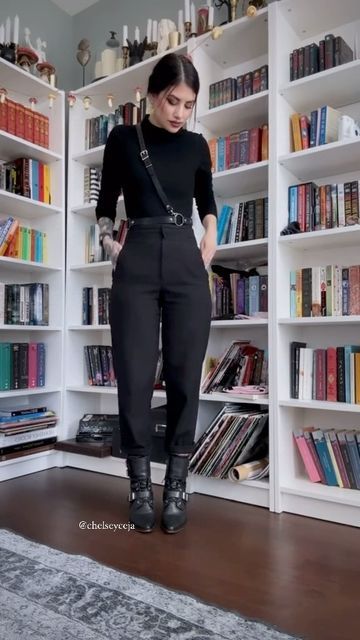 Style Harness, Punk Date Night Outfit, Classy Alt Outfits, Boho Black Outfit, Tech Corporate Outfit, Elegant Alternative Outfit, Sophisticated Goth Fashion, Proffesional Goth Outfits, Edgy Professional Outfits Corporate Goth