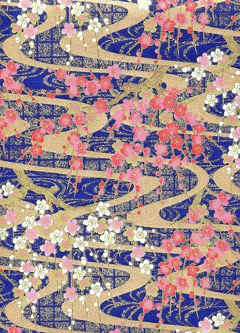 Japanese Yuzen Chiyogami Washi Origami Paper 4 by craftyjapan, $4.00 Kimono Patterns, Chiyogami Paper, Kimono Pattern, Paper Embroidery, Flower Art Images, Japanese Textiles, Art Japonais, Washi Paper, Japanese Patterns