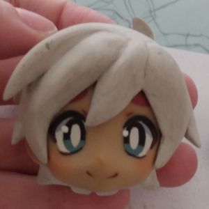 Making a custom Nendoroid doll - Part 1: Faces and Hair | MyFigureCollection.net Diy Nendoroid, Clay Anime Figures, Nendroid Dolls, Custom Nendoroid, Nendoroid Anime, Clay Doll, Hello Kitty My Melody, Chalk Pastels, Clay Art Projects