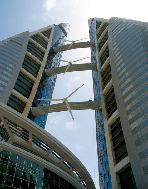 The Folly of Building-Integrated Wind | BuildingGreen Wind Analysis, Home Wind Turbine, Energy Efficient Buildings, Urban Design Architecture, Wind Turbine Generator, Renewable Energy Projects, Eco Architecture, Wind Turbines, Ground Level