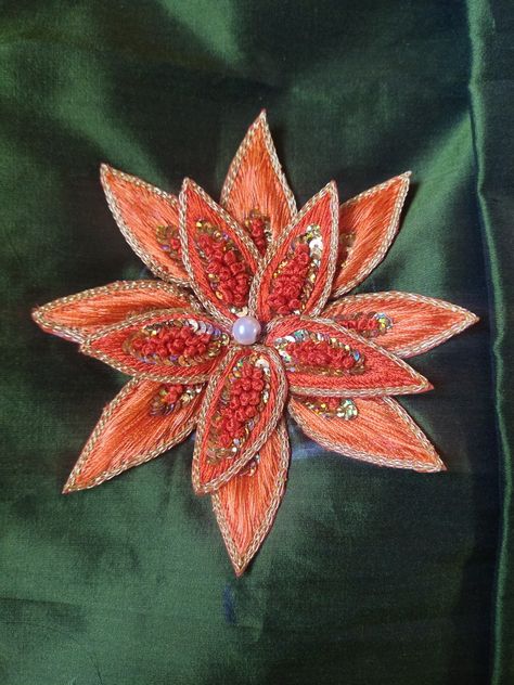 Aari Work 3d Work, 3 D Work Embroidery, Patch Work Blouse Designs In Aari, 3 D Flower Embroidery, 3d Flower Aari Work Blouse, Aari 3d Patch Work Flower, Patch Work Designs Ideas Embroidery, Aari 3d Patch Work, 3d Patch Work Aari Blouse