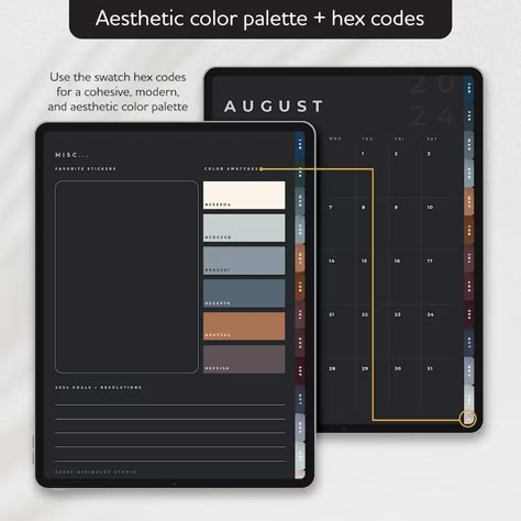 2024 Dark Mode Digital Planner for Goodnotes on iPad Monthly Daily Views Fully Hyperlinked Instant Download 100 Bonus Stickers - Etsy planneressentials #2024printableplanner #householdbudgetplanner #blogplanner. Journal Stickers Png, Digital Stickers Aesthetic, Canva Learning, Goodnotes Aesthetic, Goodnotes Free, Daily Monthly Planner, Ipad Planning, Bullet Journal 2024, Create Your Own Planner