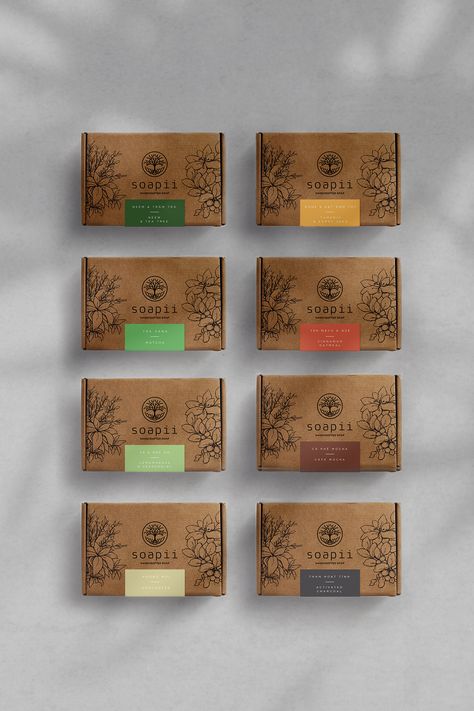 Soap Boxes Packaging, Rustic Packaging Design, Minimalistic Packaging Design, Craft Packaging Design, Mailer Packaging Design, Kraft Box Packaging Design, Natural Packaging Design, Cardboard Box Packaging Design, Soap Packaging Design Boxes