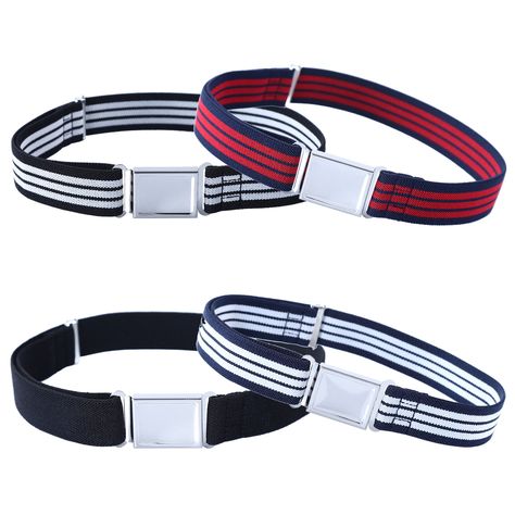 PRICES MAY VARY. 70% Polyester + 30% Elastic + Magnetic Clasp Imported Magnetic closure PACKAGE INCLUDED - 4PCS Boys Belts. Our boys belts use high quality elastic material with easy to use magnetic buckle closure to allow for independence ADJUSTABLE BELTS - Great belts for boys girls. One Size Fits All. Adjustable to the size you need, from 15''/ 38cm up to a 28''/ 72cm waist ( width: 1''/ 2.5cm ) BEST CHOICE - Many colors kids belts to choose, to best meet your taste and kids appearance. Great Boys Belt, Bearer Outfit, Kids Belt, Ring Bearer Outfit, Branded Belts, Elastic Belt, Stretch Belt, Kids Pants, Adjustable Belt