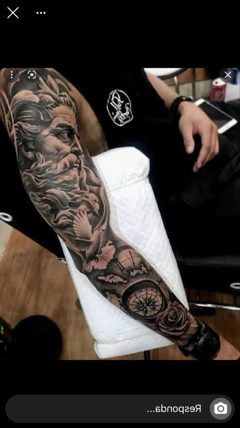 Dodepras Tattoo, Men Half Sleeve Tattoo, Dove And Rose Tattoo, Open Shelves Ideas, Guys Portrait, Sleeve Tattoos For Guys, Mother Nature Tattoos, Rose Tattoo Sleeve, Shelves Ideas