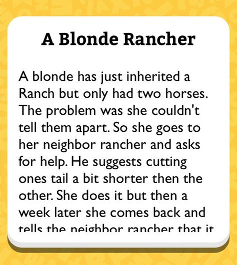 I work for the... - Funny Long Jokes Angry Wife, Horse's Neck, Strongest Man, Strong Man, Funny Long Jokes, Very Angry, Two Horses, You Make Me Laugh, Long Jokes