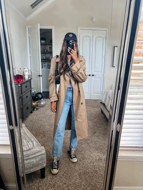 The Drop Women's Noa Trench Coat curated on LTK Cream Trench Coat Outfit, Tan Trench Coat Outfit, Outfit For Church, Baseball Cap Outfit, Tan Trench Coat, Cap Outfit, Trench Coat Outfit, Coat Outfit, The Drop