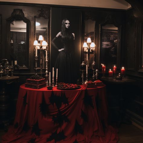 Vampire Ball, Fiesta Halloween, Goth Vampire, Gothic Victorian, Theme Halloween, Victorian Gothic, Halloween House, Indoor Decor, Halloween Decor