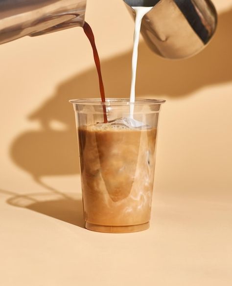 Iced Coffee Close Up, Iced Milk Coffee, Coffee Stock Photos, Iced Coffee Photoshoot, Iced Coffee Branding, Cold Coffee Photography, Frappe Photography, Ice Coffee Photography, Iced Coffee Photography