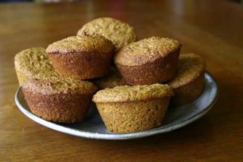 Raisin Bran Cereal Muffins, Millet Flour Recipes, Bran Cereal Muffins, Raisin Bran Muffin Recipe, Pumpkin Pie Muffins, Poppy Seed Muffin Recipe, Morning Snacks, Raisin Bran Muffins, Cornmeal Muffins