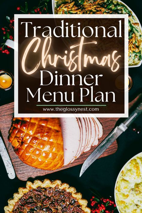 Wondering how to plan a Christmas dinner for family & friends? This easy Christmas dinner planning guide walks you through it step by step so you know the Christmas dinner essentials! Learn more about Christmas dinner menu ideas traditional and unique. Christmas Dinner Timeline, Christmas Eve Simple Dinner Ideas, Christmas Dinner Cooking Schedule, Dinner Guest Ideas, Holiday Menu Ideas Dinner Parties, Christmas Dinner Party Food Ideas, Xmas Dinner Menu Ideas, Traditional Christmas Meal Ideas, Christmas Dinner For 10 People