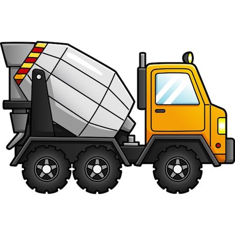 Concrete Mixer Cake, Truck Cartoon, Concrete Mixer Truck, Cement Mixer Truck, Truck Clipart, Concrete Truck, Cement Truck, Mickey Mouse Pictures, Cement Mixers