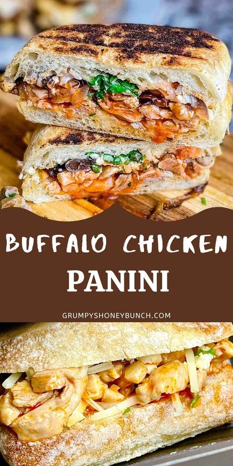 Buffalo Chicken Panini Sandwiches, Chicken Salad Panini, Buffalo Chicken Panini Recipes, Grilled Chicken Panini Sandwiches, Hot Subs Sandwiches, Chicken Frontega Panini, Smoked Sandwiches, Fall Panini, Italian Panini Sandwiches