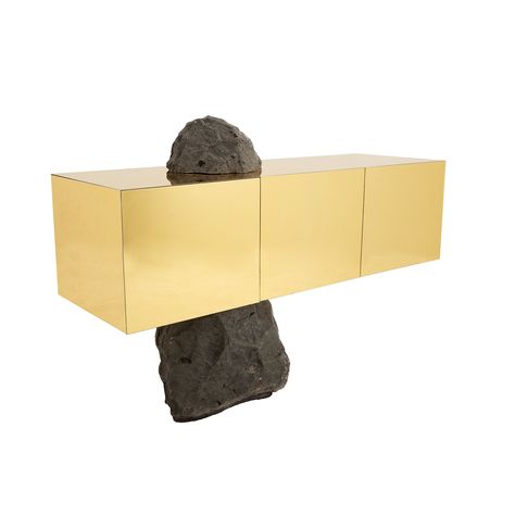 Cypraea - Odyssey H Gold Bocadolobo Furniture, Contemporary Office Desk, Contemporary Cabinet, Luxury Sideboard, Wall Mounted Bar, Barn Living, Modern Cabinet, Classical Elements, Single Room