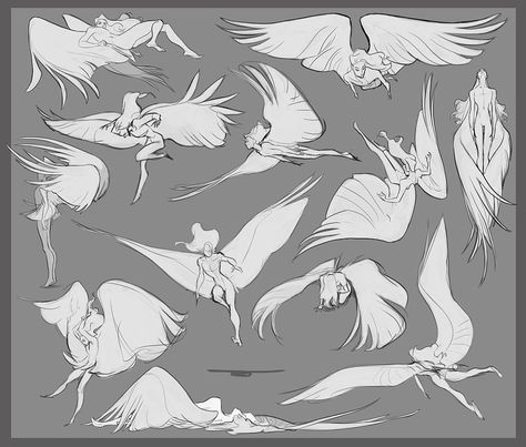 Draw Wings, Maximum Ride, Bird People, Wings Drawing, Wings Art, Concept Art Drawing, Poses References, Figure Drawing Reference, Art Poses