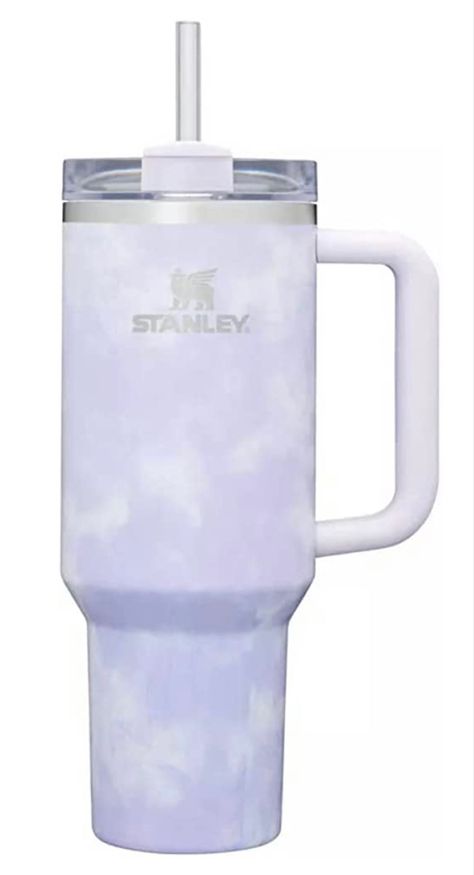 Stanley, 40 oz. stainless steel tumber with handle, wisteria tie dye Tie Dye Stanley Cup, Stanley Collection, Stanley Products, Stanley Adventure, White Room Decor, Stanley Cups, Vacuum Insulated Water Bottle, Reusable Cup, Cup With Straw