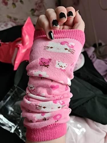 Egirl Pink, Arm Warmers Outfit, Kawaii Punk, Rock Look, Short Scene Hair, Kawaii Hello Kitty, Gloves For Women, Steampunk Cosplay, Cute Hello Kitty