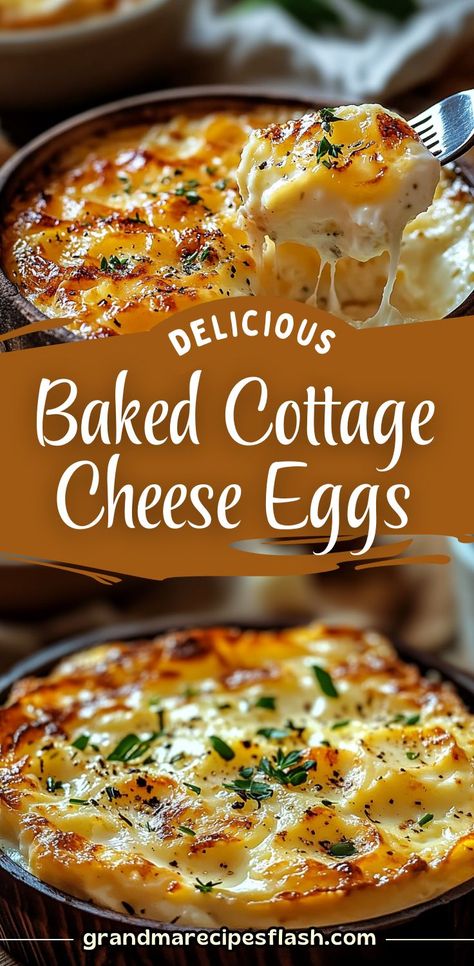 Start your day with these creamy and savory baked cottage cheese eggs! Packed with protein and customizable with your favorite veggies, this comforting breakfast dish is perfect for busy mornings or a leisurely weekend brunch. #HealthyBreakfast #CottageCheeseEggs #BreakfastRecipe #EasyBrunch Eggs With Cottage Cheese, Baked Cottage Cheese, Meals Beef, Cottage Cheese Recipes Healthy, Cottage Cheese Breakfast, Cottage Cheese Eggs, Best Dinner Ideas, Cozy Morning, Cozy Breakfast