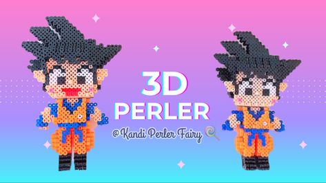 Hama Beads 3d, 3d Perler Bead, Hamma Beads, Perler Bead Templates, Diy Perler Bead Crafts, Beads Designs, Bead Sprite, Diy Perler Beads, 3d Tutorial