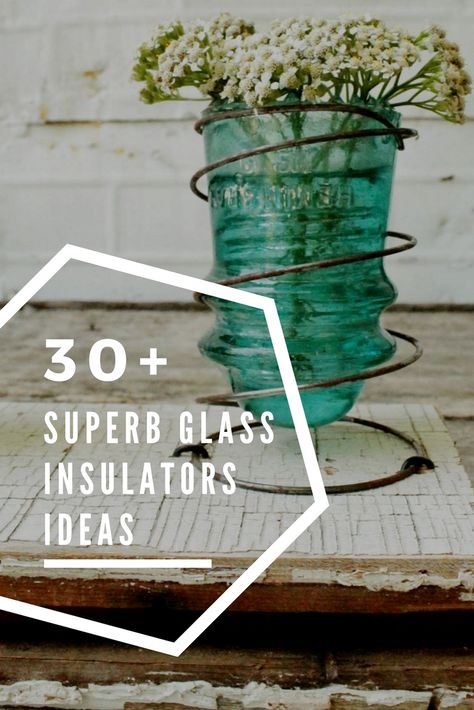 Discover more than 30 brilliant & creative ideas for reusing vintage glass insulators in gorgeous home décorations! Glass insulators are perfect for upcycling projects, and with their industrial style, they are an excellent material for lights, candle holders, or other decorations. Upcycled Candle Holders, Creative Candle Holders, Electric Insulators, Candle Upcycle, Copper Lampshade, Insulator Lights, Creative Candles, Rustic Candle Holders, Glass Insulators