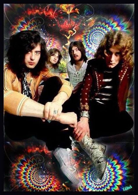 Led Zeppelin Really psychedelic picture. Very cool Led Zeppelin Poster, Zeppelin Art, Led Zeppelin Iv, Robert Plant Led Zeppelin, John Paul Jones, Greatest Rock Bands, Classic Rock And Roll, Led Zep, John Bonham