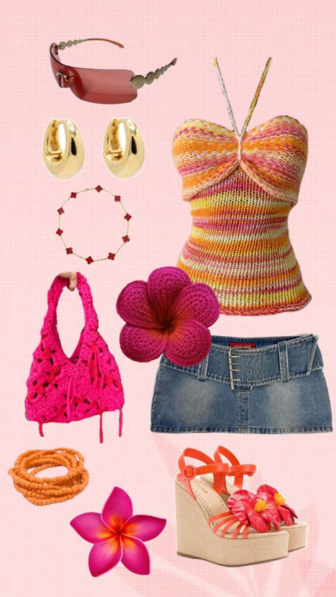 @elfncrafts Tropical Core, Jamaica Outfits, Mcbling Fashion, Cute Beach Outfits, Crochet Outfit, Easy Diy Clothes, 2000s Fashion Outfits, Trendy Fashion Outfits, Latest African Fashion Dresses