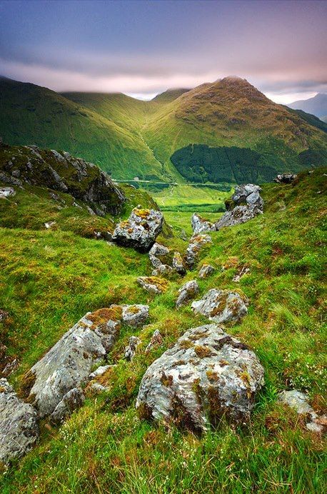 Paesaggi mozzafiato, Scozia Foreign Places, Mysterious Island, England And Scotland, Ireland Scotland, To Infinity And Beyond, Scotland Travel, Rock Formations, British Isles, Green Grass